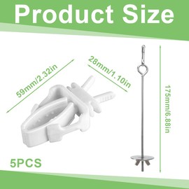 FIMWOLZ 4 Pcs Bird Cage Feeder Holder Plastic Bird Cage Feeder Clips Parrot Fruit Vegetable Clips with 1 304 Fruit Fork 17.5 cm Cockatoos Macaws Cockatiels