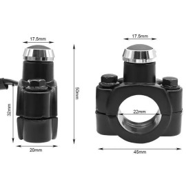 Feiteplus 7/8" 22mm Motorcycle Horn Switch Momentary Button Electric Power Start Aluminum