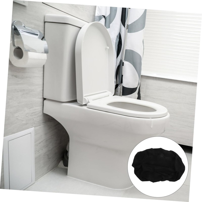 UKCOCO Black Toilet Tank Lid Cover Washable Replacement for Bathroom