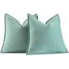 MIULEE Pack of 2 Aqua Green Decorative Pillow Covers 20x20