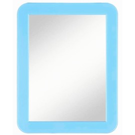 mpowtech Magnetic Locker Mirror,Small Makeup Mirrors - 5" x 7" Iocker Mirror Magnetic,Magnet Mirror for School Locker, Bathroom,Workshop Toolbox, Office Cabinet,Locker Accessories(Blue)
