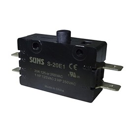 Suns International S-20E1 S-20 Series DPDT (2NO) 20 A Plunger General Purpose Micro Switch - 1 Item(s)