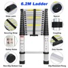 Extension Ladder 16 Steps Ladder, 20.3Ft/ 6.2M Aluminum Alloy Thickened