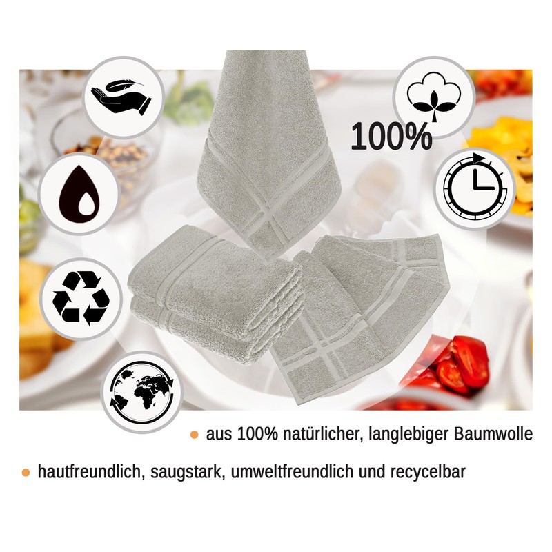 Lashuma Kitchen Towels Set of 4 50 x 50 cm