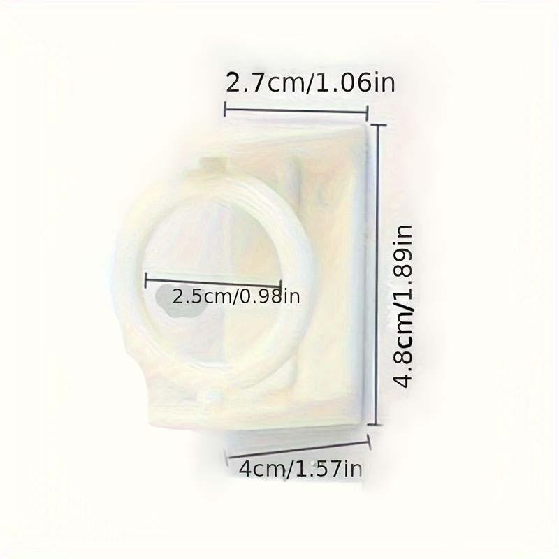 Curtain Rod Holder, Easy-Install No-Drill Curtain Rod Holder, 360° Flexible