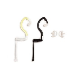 EarHugger Accessory Kit - Clear and Black Tubes and Frames, Open Ear Inserts