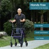 ELENKER Upright Walker, Stand Up Rollator Walker with Padded Seat