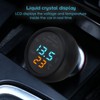 Car Voltmeter, 3 in 1 12V/24V Car USB Charger Thermometer