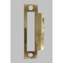 4-7/8" Polished Brass Door Strike Plate, Solid Brass, Keeper, Striker, Keeper, Antique/Vintage Replacement, Mortise, Steel Door