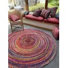 Second Nature Online Sundar Small Round Braided Fabric Rug Hand