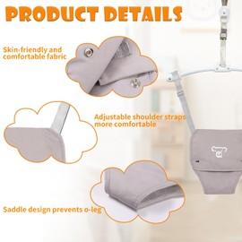 Baby Jumper, Baby Doorway Jumper with Adjustable Strap, Protable Baby Jumpers and Bouncers, Easy to Assemble, Baby Bouncer Jumper with Water Mat