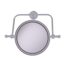 Allied Brass RWM-4/3X Retro Wave Collection Wall Mounted Swivel 8 Inch Diameter with 3X Magnification Make-Up Mirror, Satin Chrome