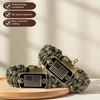 Patriotic Paracord Survival Bracelet for Men - Bronze US Flag