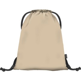 Baagl Gym Bag for Boys, Waterproof Shoe Bag for Children, School and Nursery Sports Bag for Boys, Sports Backpack, Gym Bag (Beige)