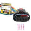 PARSUPPRO 1Pcs 4-Way/Pin Radiator Active Grille Shutter Connector Sensor Socket