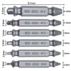 Set of 6 Tanned Screw Removal Bits, Crushed Screw Unscrewing