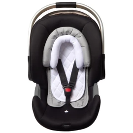 Pro Goleem Infant Car Seat Insert, Babybody Support for Toddler, Soft Minky Preemie Car Seat Insert, 2-in-1 Reversible, Perfect for Carseats, Strollers, Swings, White and Grey