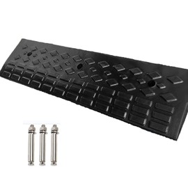 Nisorpa 4" Rubber Curb Ramp 22000lbs Heavy Duty Driveway Threshold Loading Rubber Curb Ramps (10 Ton) Car Sidewalk Slope Ramp for Bike Vehicle Warehouse Wheelchair 39.37 x9.84 x3.93in