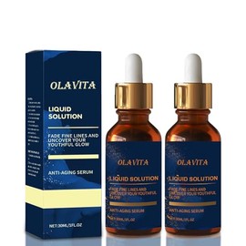 OLAVITA Suero facial, solución líquida antienvejecimiento con vitamina C, E, retinol y aloe, aumenta el colágeno, reduce los poros, disminuye las arru