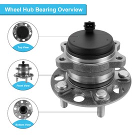 2 PCs 512553 Rear Wheel Hub and Bearing Assembly for Hyundai Sonata 15-19,Tucson 16-17 FWD,for Hyundai Veloster N 19-22,for Kia Cadenza 17,for Kia Optima 16-20,Sportage 17-22 FWD
