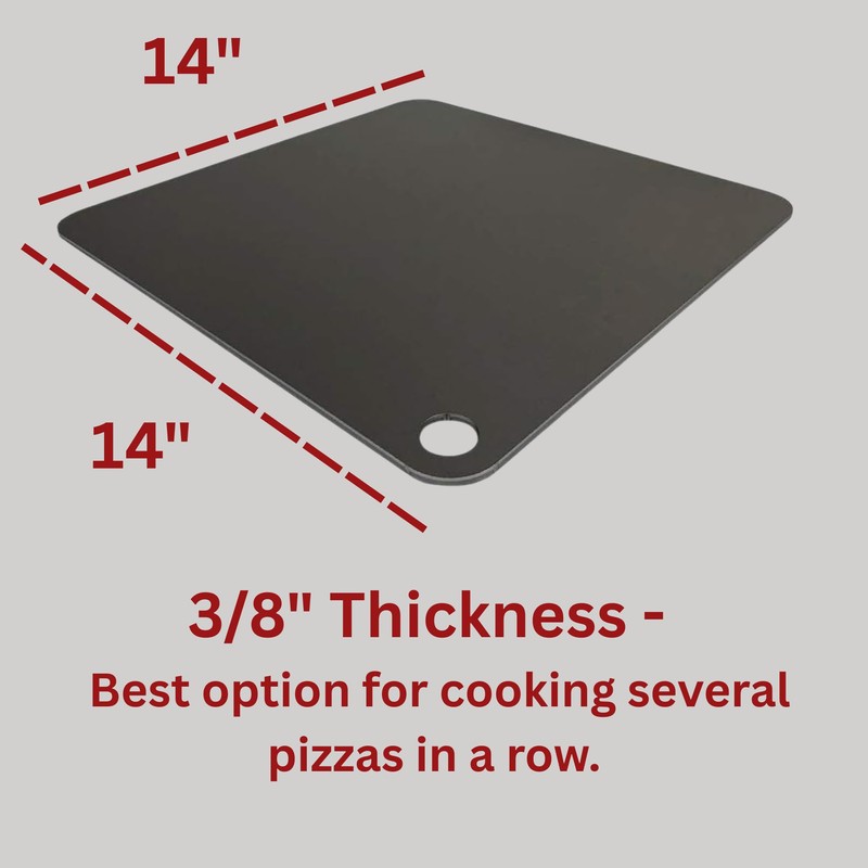 ThermiChef 14" by 14" Pizza Steel (3/8" Deluxe Thickness) -