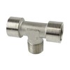 3/8" BSP Tee Piece Fitting Air/Hydraulic Line Female-Male-Female FT064