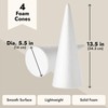 Juvale Foam Cones for Crafts, Trees, Holiday Gnomes, Christmas Decorations,