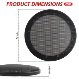 YGDMD 2PCS Car 6.5 Speaker Grill,Car Subwoofer 6.5 Speaker Cover with Honeycomb Hole Grid Design,Dust Resistant Cars Speakers Grill Cover for Speakers Collision Damage Protection