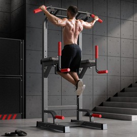 SogesPower Power Tower Pull Up Dip Stand Multi-Function Adjustable Height