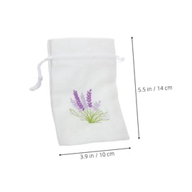 ULTECHNOVO 8pcs Small Drawstring Sachet Bags for DIY Crafts and Wedding Party Supplies Breathable Canvas Pouches with Lavender Pattern Scented Sachets Storage for Aromatherapy and Gift