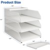 Natwind 3-Tier Stackable Paper Tray, Metal Mesh Desktop Organizer, Paper