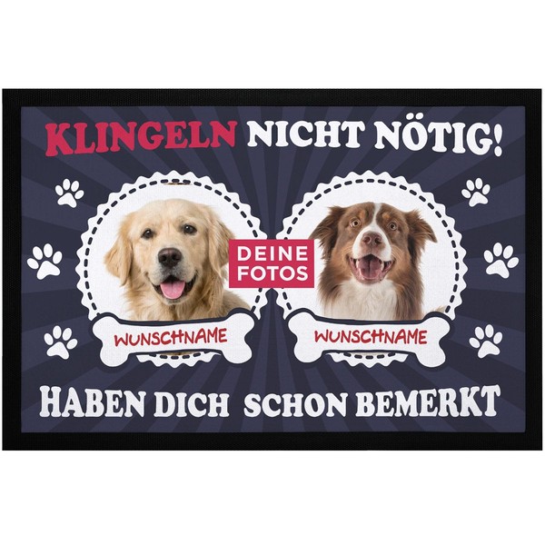 SpecialMe® Doormat with Your Own Dog Personalised with Name and