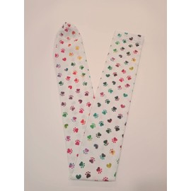 Stethoscope Covers Handmade Variety Patterns Colors 100% Cotton Scrunchie (Rainbow Paw Prints)