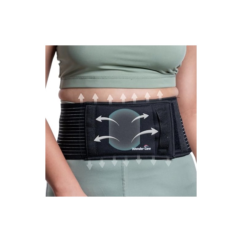 Wonder Care Polyester Umbilical Black Hernia Belt Pain Relief Support