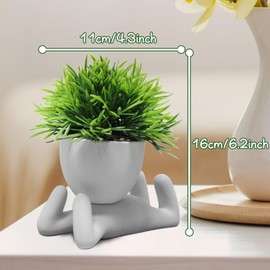 Zerzsy Faux Succulents in Cement Pots Potted Mini Fake Plants for Desk Decor,Kitchen Shelf decoro,ffice Decor for Women,Bathroom Shelf Decor -Set of 1