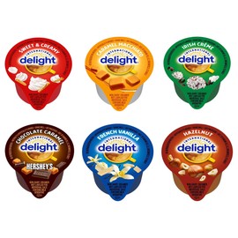 Coffee Creamer Single Serve Variety Pack, (48ct/ 6 Different Flavor) French Vanilla, Irish Cream, Caramel Macchiato, Sweet Cream, Chocolate Caramel, Hazelnut (Box of 48)