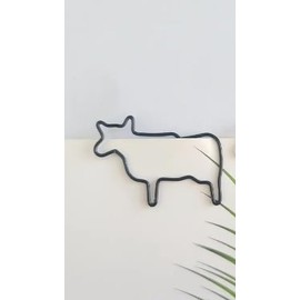50pcs Black Cow Shaped Paper Clips
