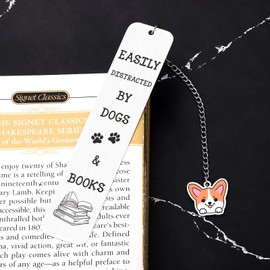 Stocking Stuffers for Women Men Teens Girls Boys Corgi Book Lovers Gifts, Cute Bookmarks Dog Bookmark Gifts for Dog Lovers, Corgi Gifts for Corgi Lovers, Dog Lovers Gifts for Women Men