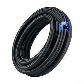EVIL ENERGY Conductive 6AN PTFE Fuel Line Hose, Antistatic E85 Compatible PTFE Fuel Hose 20FT, AN6 Nylon Braided Hose with 5/16" ID