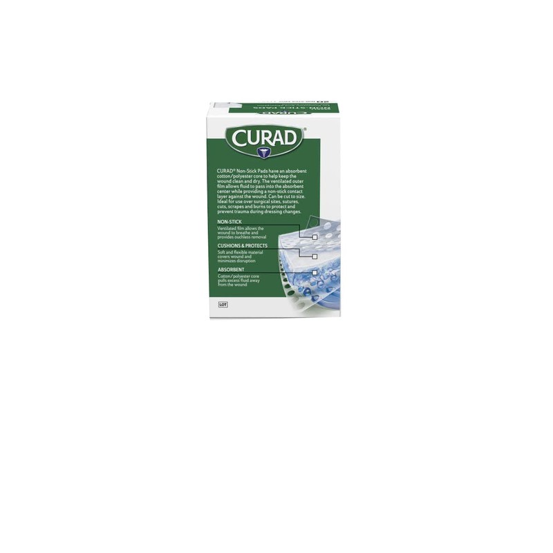 Curad Non-Stick Pads, 2 X 3 Inch(5.1 x 7.6 cm),