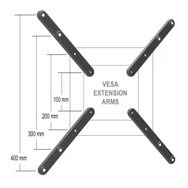 Master Mounts 106 VESA Pattern Extension Arms (4 Arms Included)