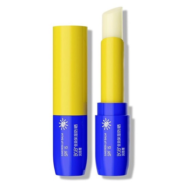 VPOUERY 2er-Pack Sonnencreme Lippenstift LSF 15+ | UV-Schutz für zarte