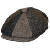 Jaxon Herringbone Patchwork Wool Blend Newsboy Cap (X-Large) Multi