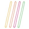 Rumyve Colorful Neon Multi-Beaded,4pcs Mardi Gras Beaded Necklace Beaded Necklace,Glitter