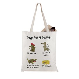 WCGXKO Animal Inspired Tote Bag Veterinarian Gift Vet Graduation Gift Vet Appreciation Gift for Animal Lover (The Vet Tote CA)