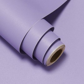 HeloHo Solid Purple Wallpaper Matte Textured Wallpaper Peel and Stick Wallpaper Self Adhesive Removable Wallpaper Waterproof Contact Paper for Living Room Bedroom Decor 118"X15.7"
