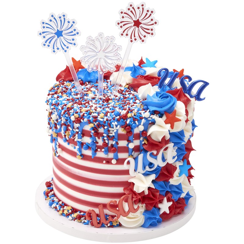DECOPAC Firecracker Deluxe Fusion Mix, 26oz, Fancy Patriotic Candy Sprinkles