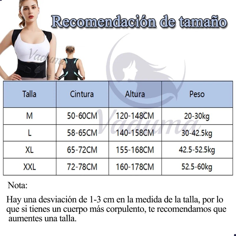 Faja Ajustables De Corrección De La Postura De La Joroba