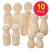 Baker Ross FX883 Wooden Family - Pack of 10, Wooden
