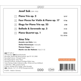 "Piano Trio; Piano Quartet; Elegy"